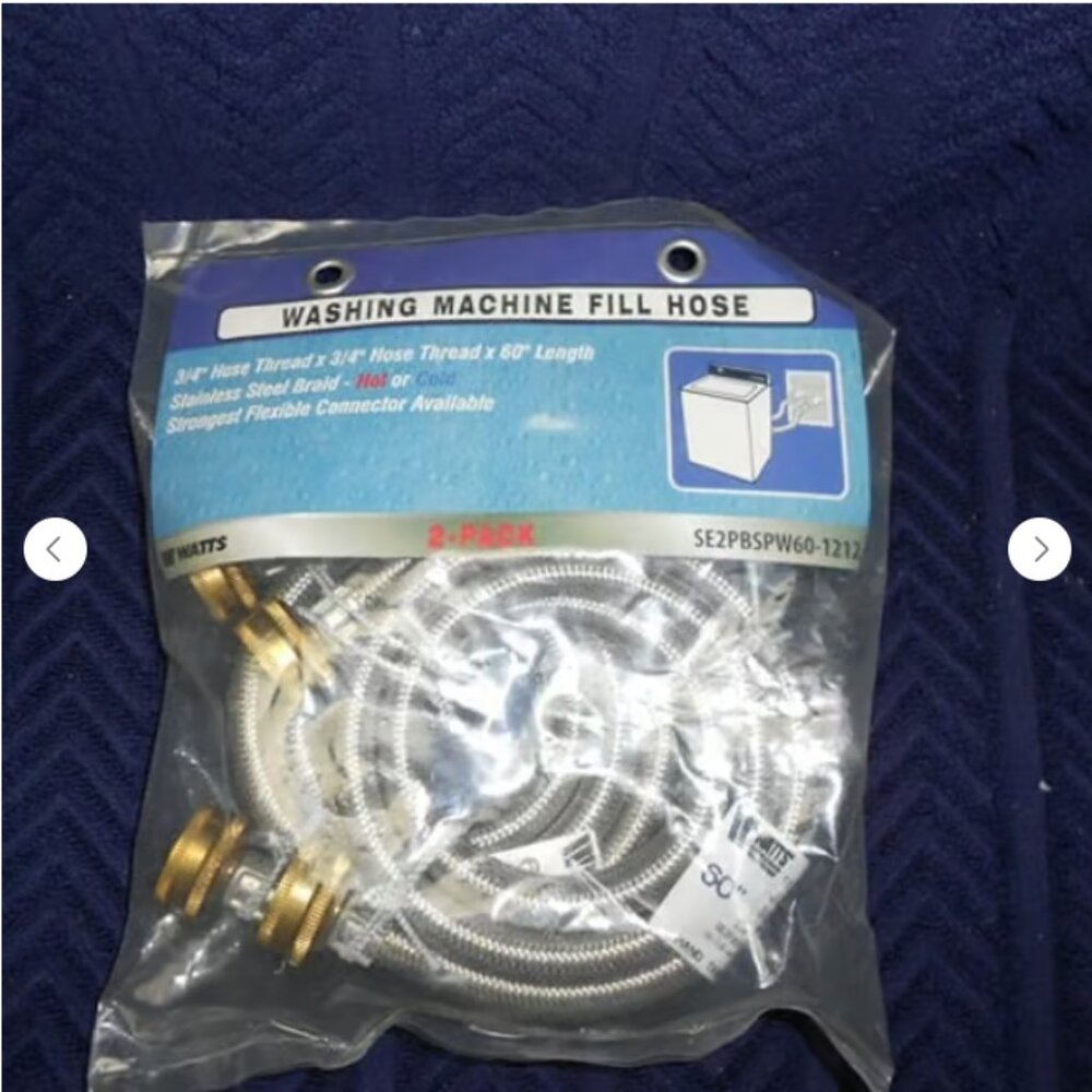 Washing Machine Fill Hose Stainless Steel braid 3/4" x 60" New Hot Cold